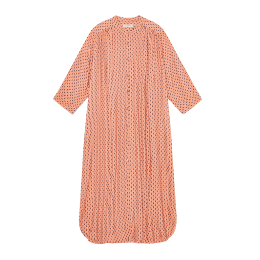 Laurella Flower Shirtdress, Peach/Blue