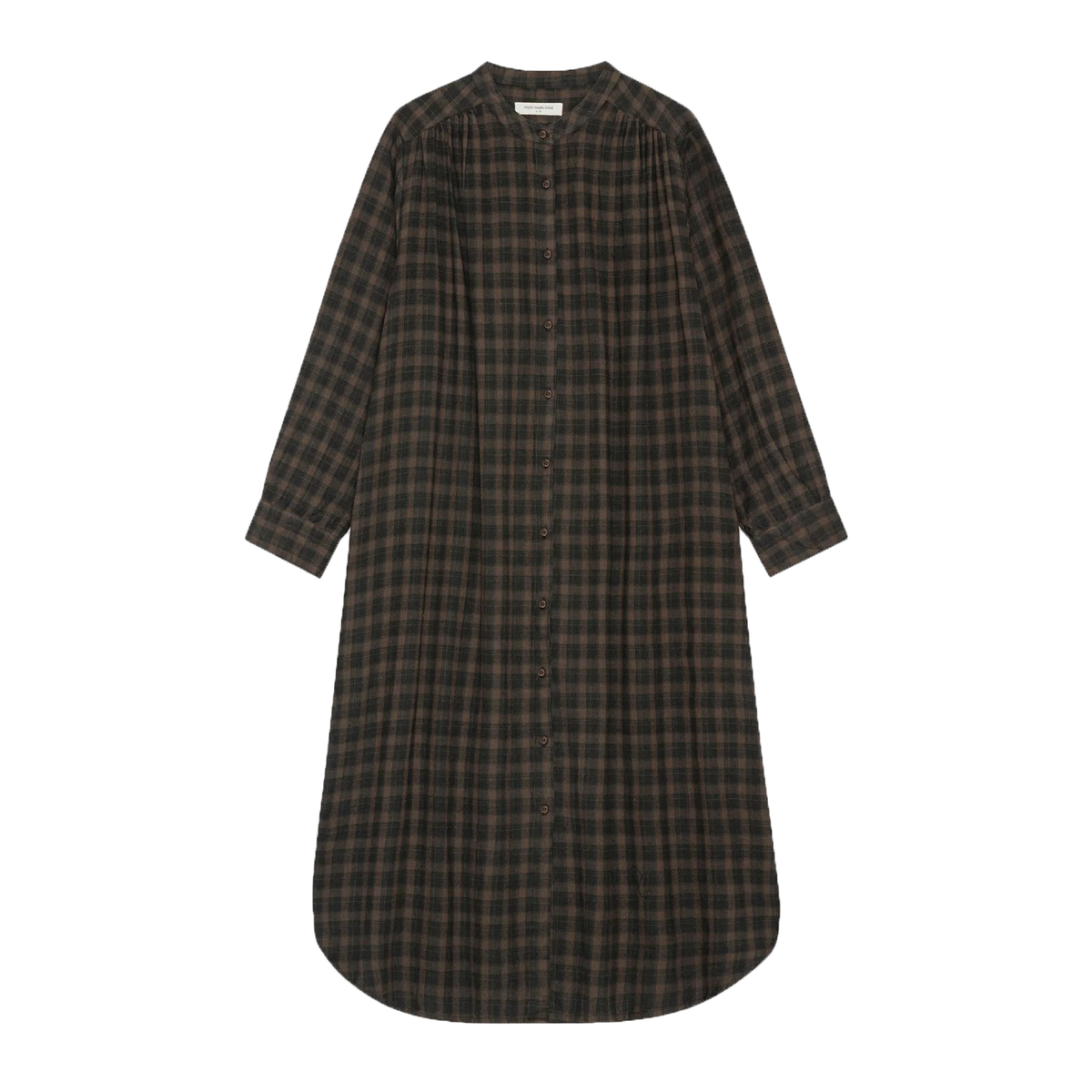 Laurella Shirtdress Check, Stone Brown/Moonless