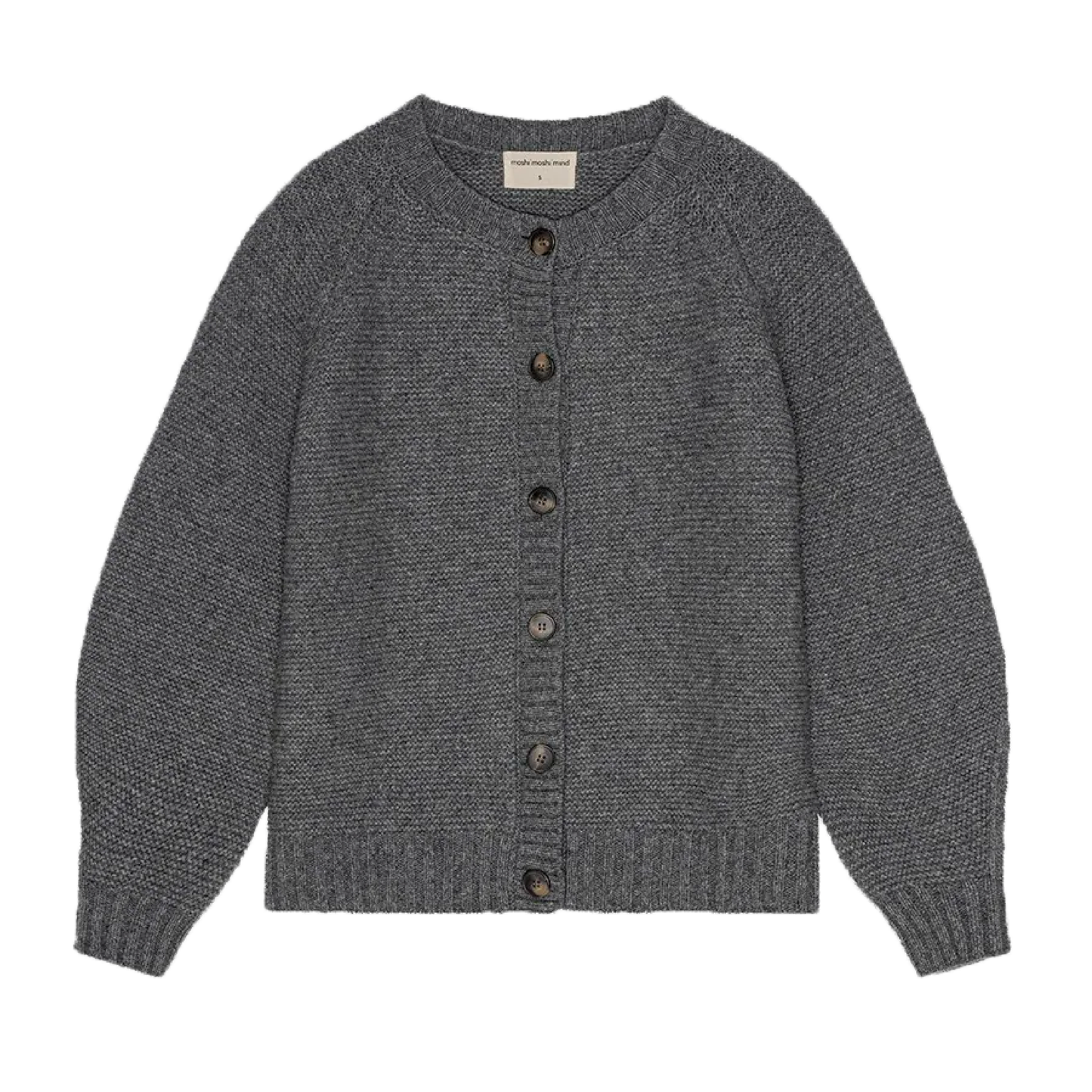 Sofia Cardigan Wool, Dark Grey Melange