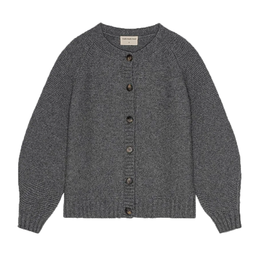 Sofia Cardigan Wool, Dark Grey Melange