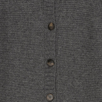 Sofia Cardigan Wool, Dark Grey Melange