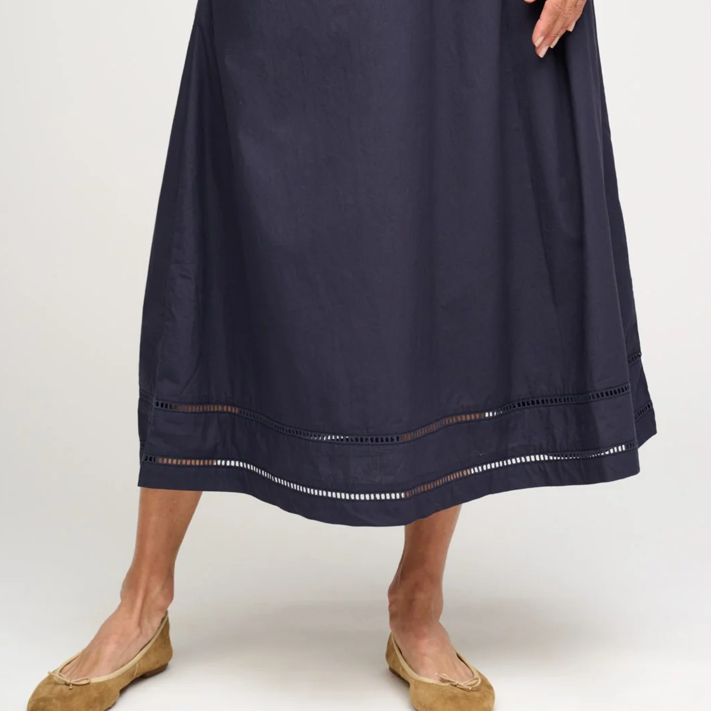 Brill Skirt Poplin, Dark Navy