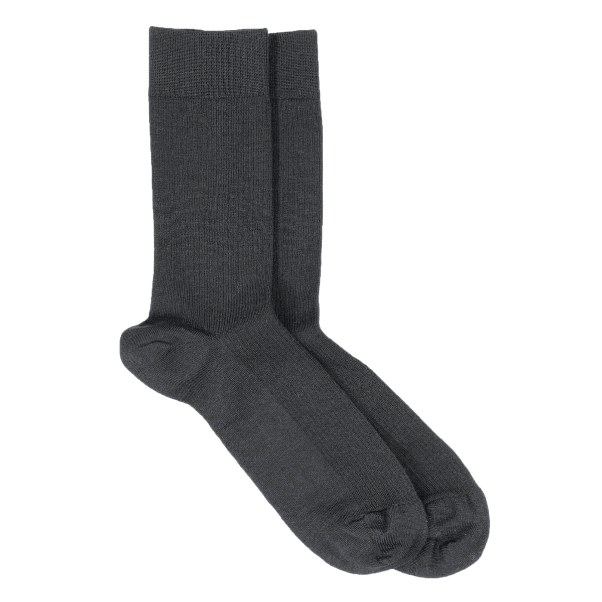 Merino Fine Crew Strømper, Dark Grey