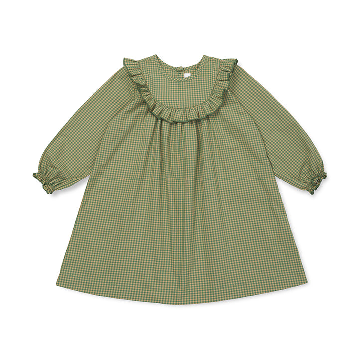 Noey Dress Baby, Green Check