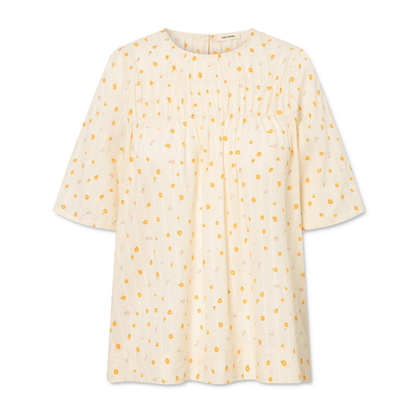 Atticus Top, Orange Flowers