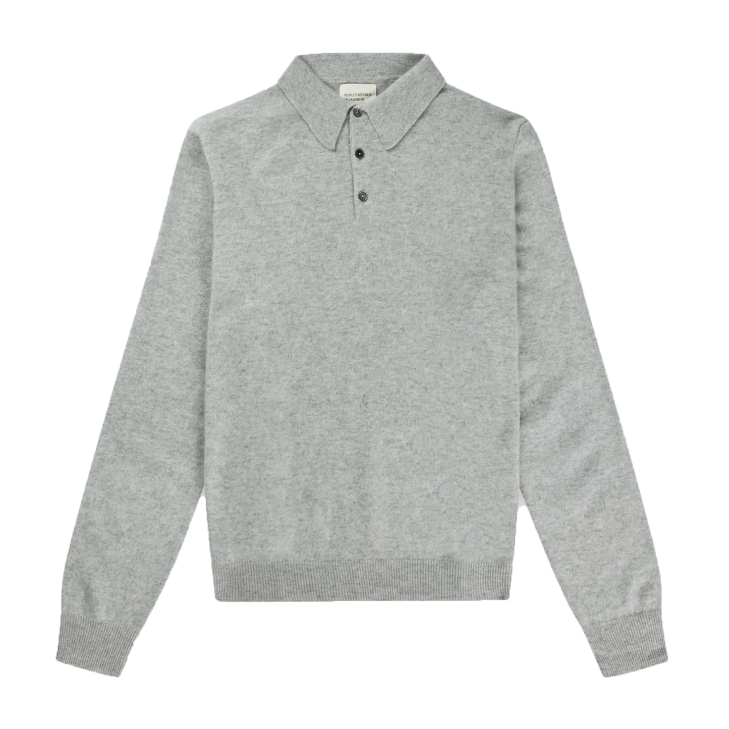 Original Cashmere Polo, Heather Grey Light