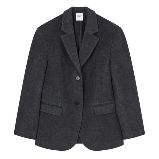 Women's Oversized Blazer, Heather Grey