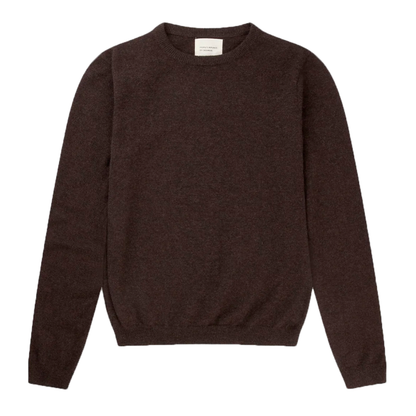 Women's Fitted Roundneck, Black Truffle