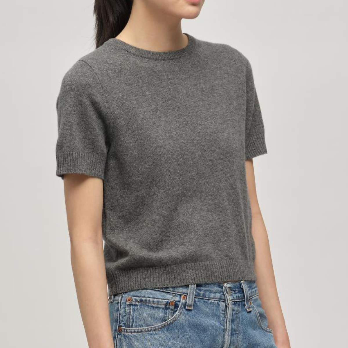 Women’s Blouse Cashmere, Heather Grey