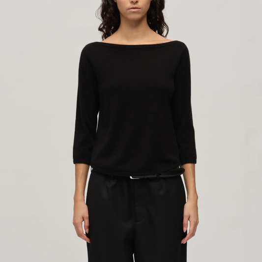 Women's Boat Neck, Black