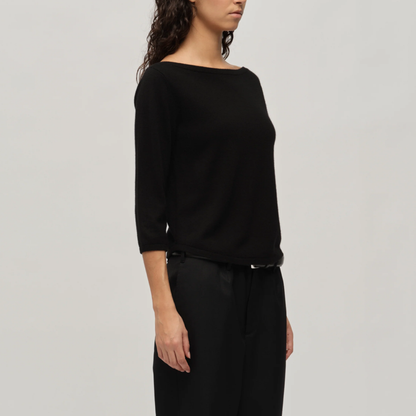 Women's Boat Neck, Black