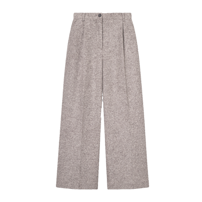 Pirka Knitted Wool Bukser, Mink Melange