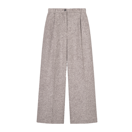 Pirka Knitted Wool Bukser, Mink Melange