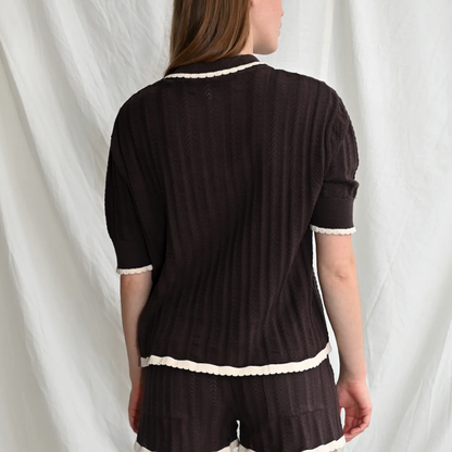 Georg Knit Polo, Brun