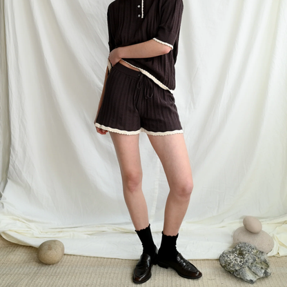 Georg Knit Shorts, Brun