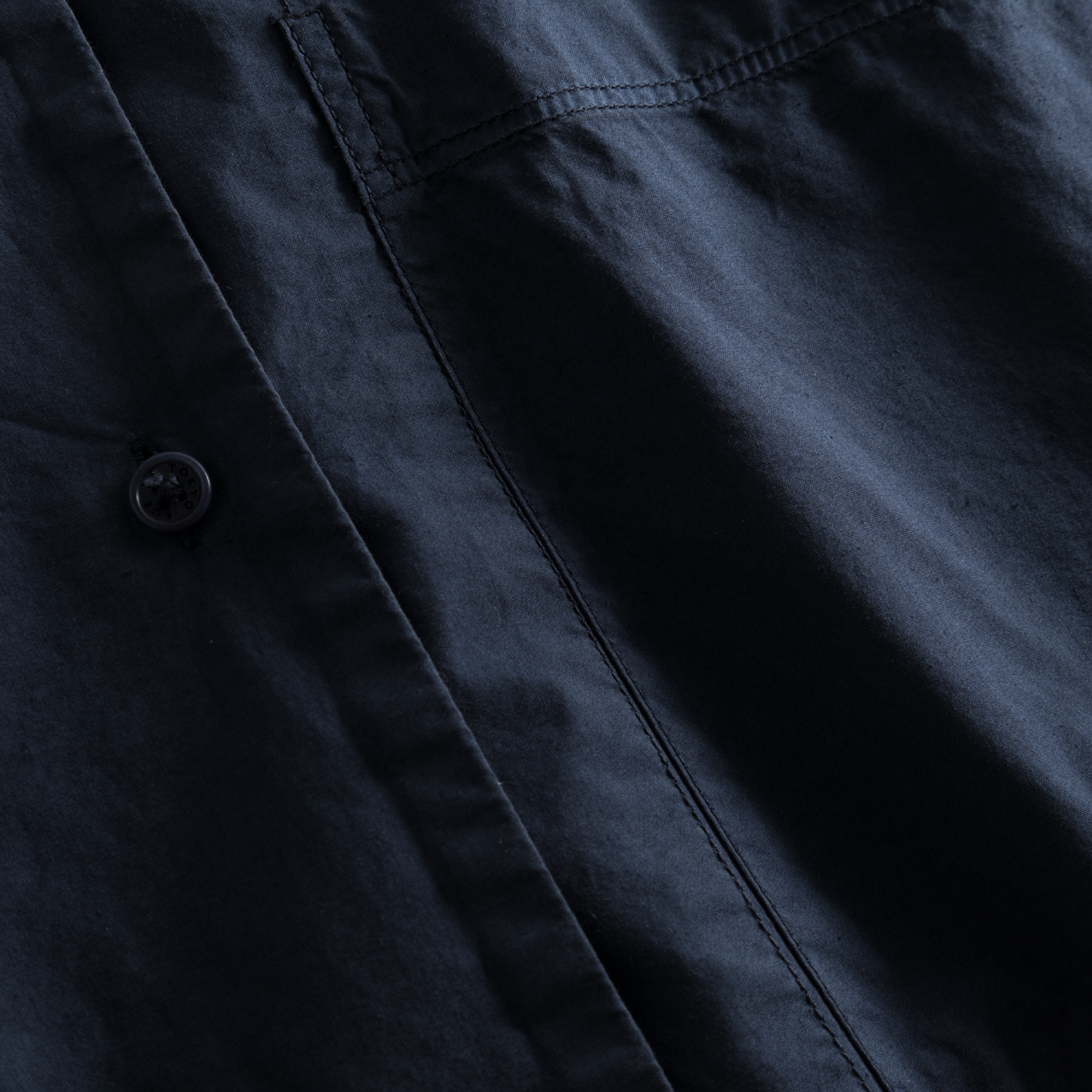 Daffy Garment Dyed Poplin Skjortekjole, Dark Navy