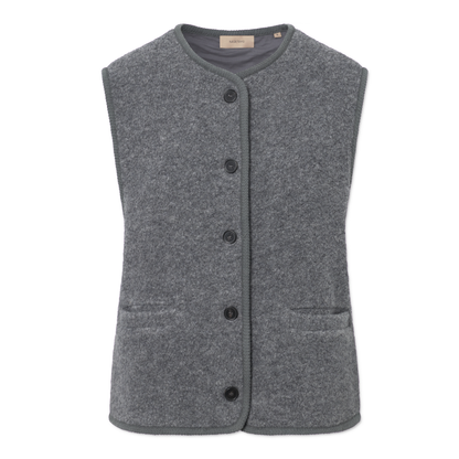 Cas Teddy Vest, Coal Grey