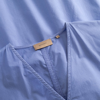 Dalila Poplin Kjole, Blue Bonnet