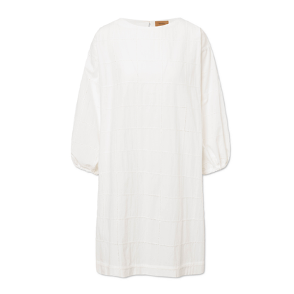 Decia Eyelet Poplin Kjole, Ivory