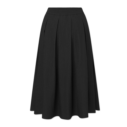 Peggy Bubble Stripe Skirt, Black