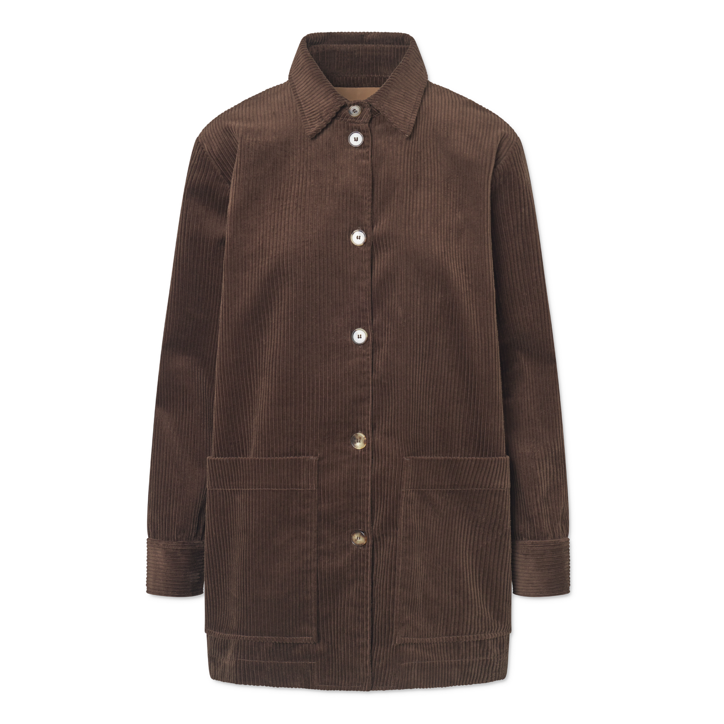 Saime Heavy Corduroy Skjorte, Dark Brown