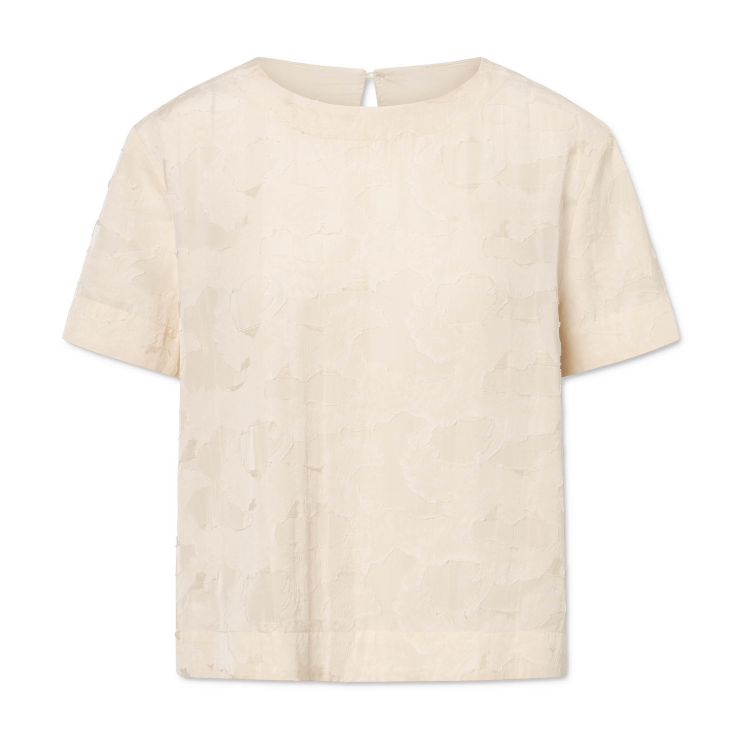 Selin Viscose Linen Top, Cream