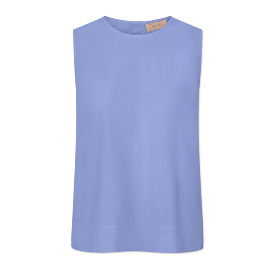Sharren Poplin Top, Blue Bonnet
