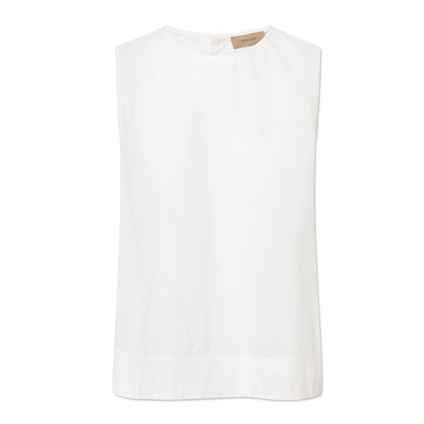 Sharren Poplin Top, White