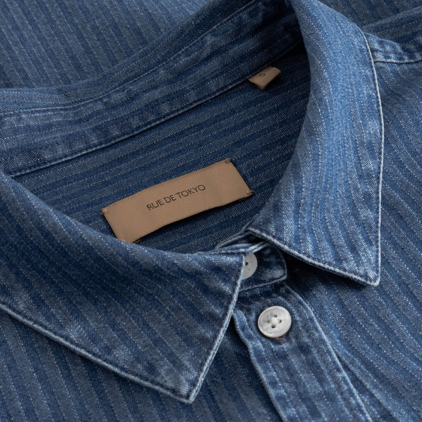 Sylina Striped Skjorte, Denim Blue
