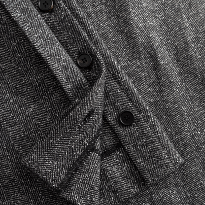 Peach Herringbone Boucle Bukser, Black/White