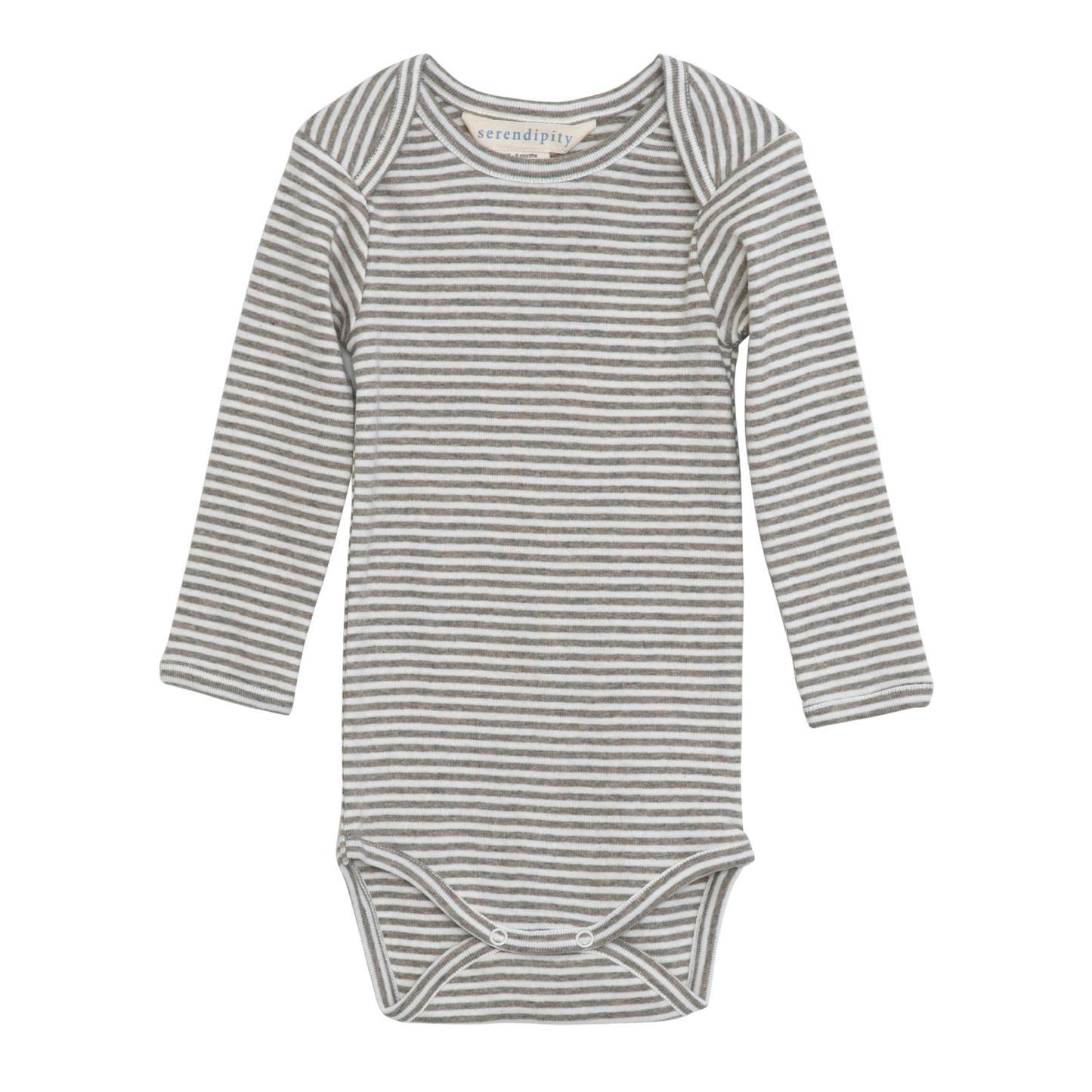 Baby Body Stripe, Taupe/Offwhite