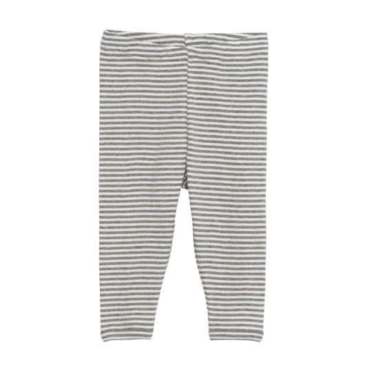 Baby Leggings Stripe, Taupe/Offwhite