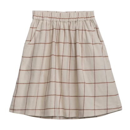 Brushed Skirt, Chocolatechecks