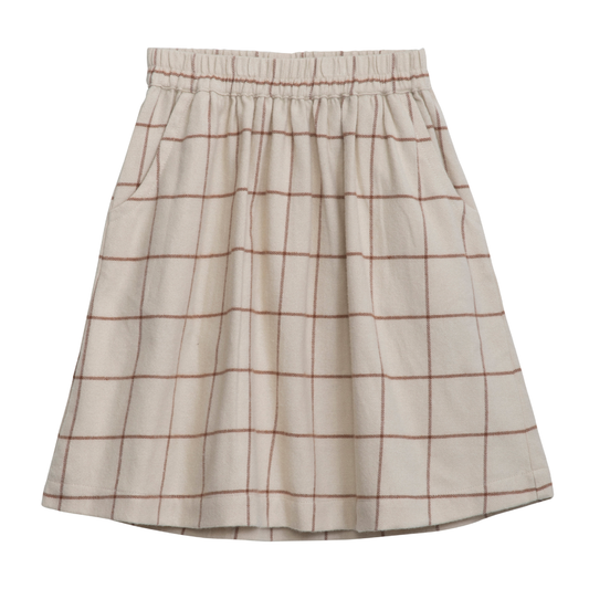 Brushed Skirt, Chocolatechecks