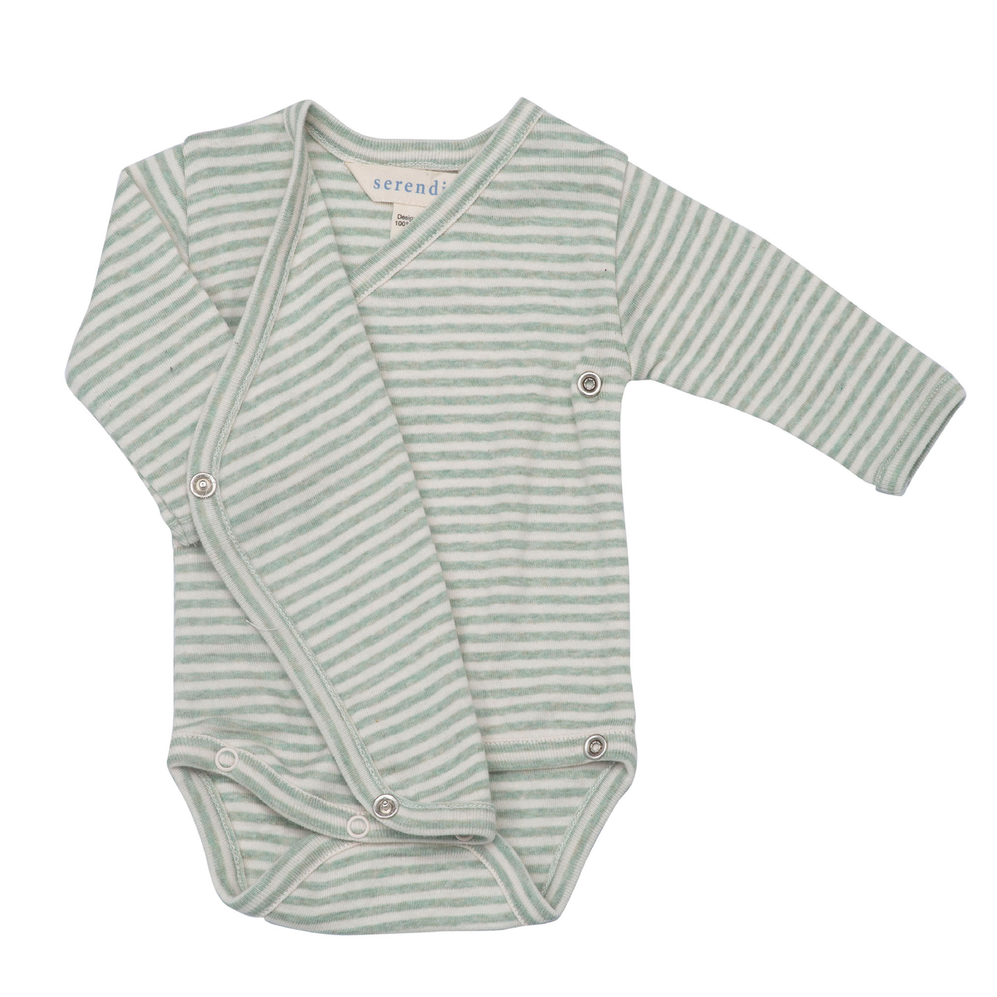 Newborn Slå-Om Body, Jade/Offwhite