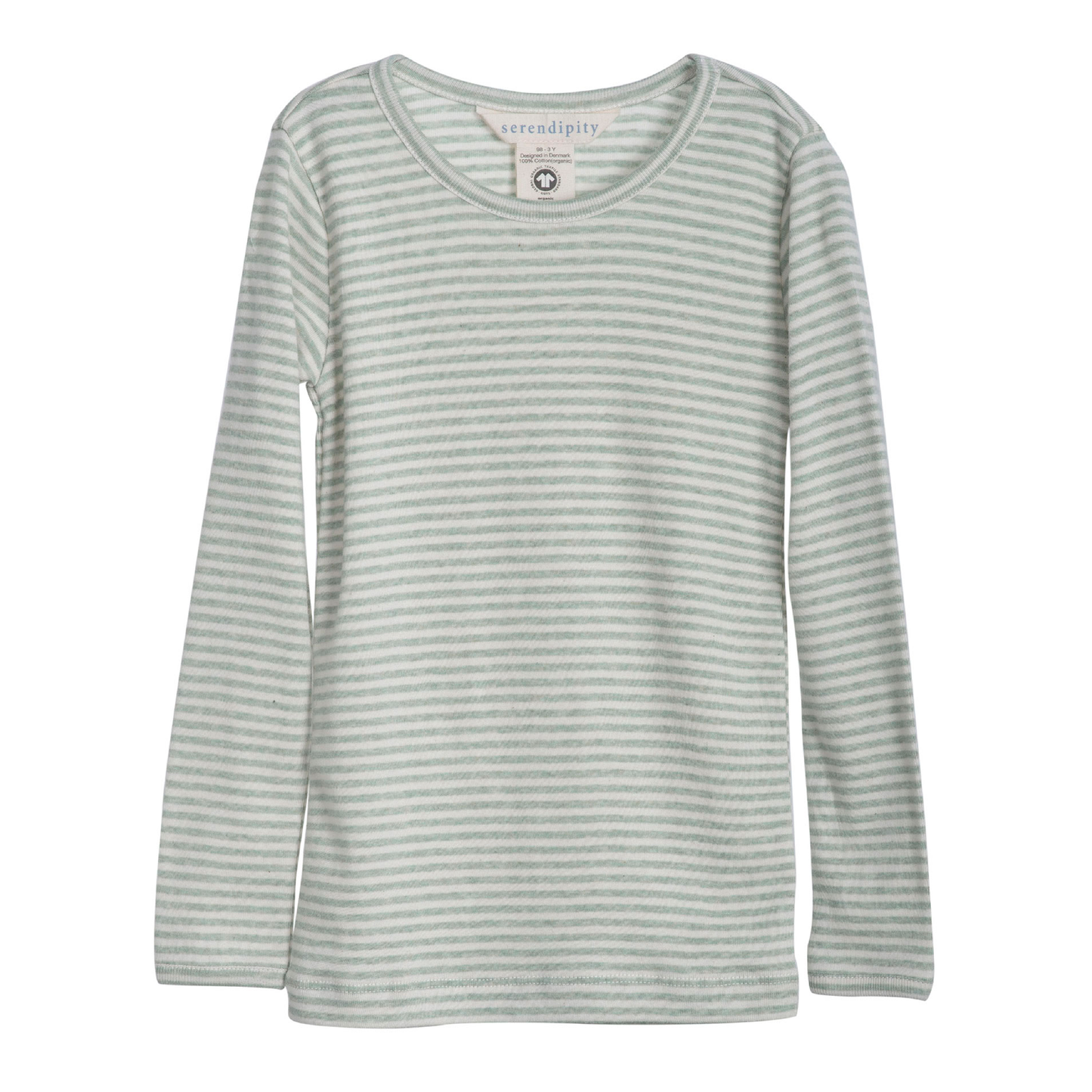 Slim Bluse Stripe, Jade/Offwhite