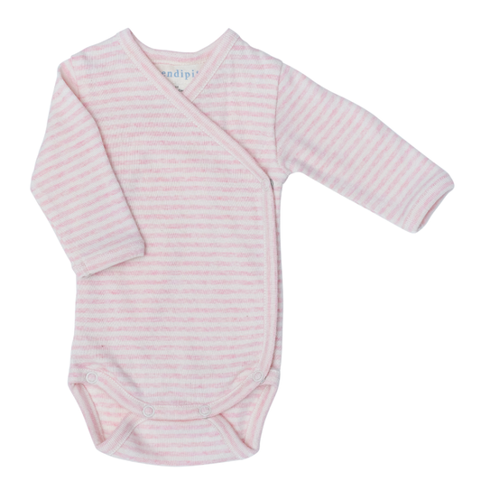 Newborn Slå-Om Body, Rosebud/Offwhite
