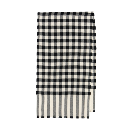 Nadelle Scarf, Black/Beige Check