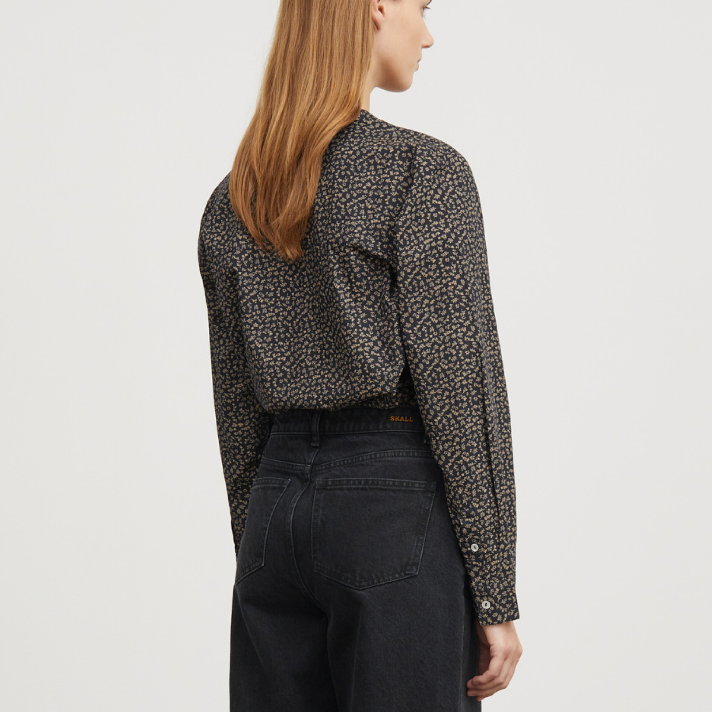 Agnes Shirt, Eline Print Black/Beige