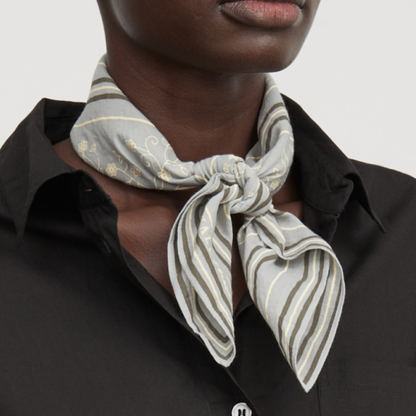 Skall Classic Scarf, Cloud Grey/Cold Brown (55x55 cm)