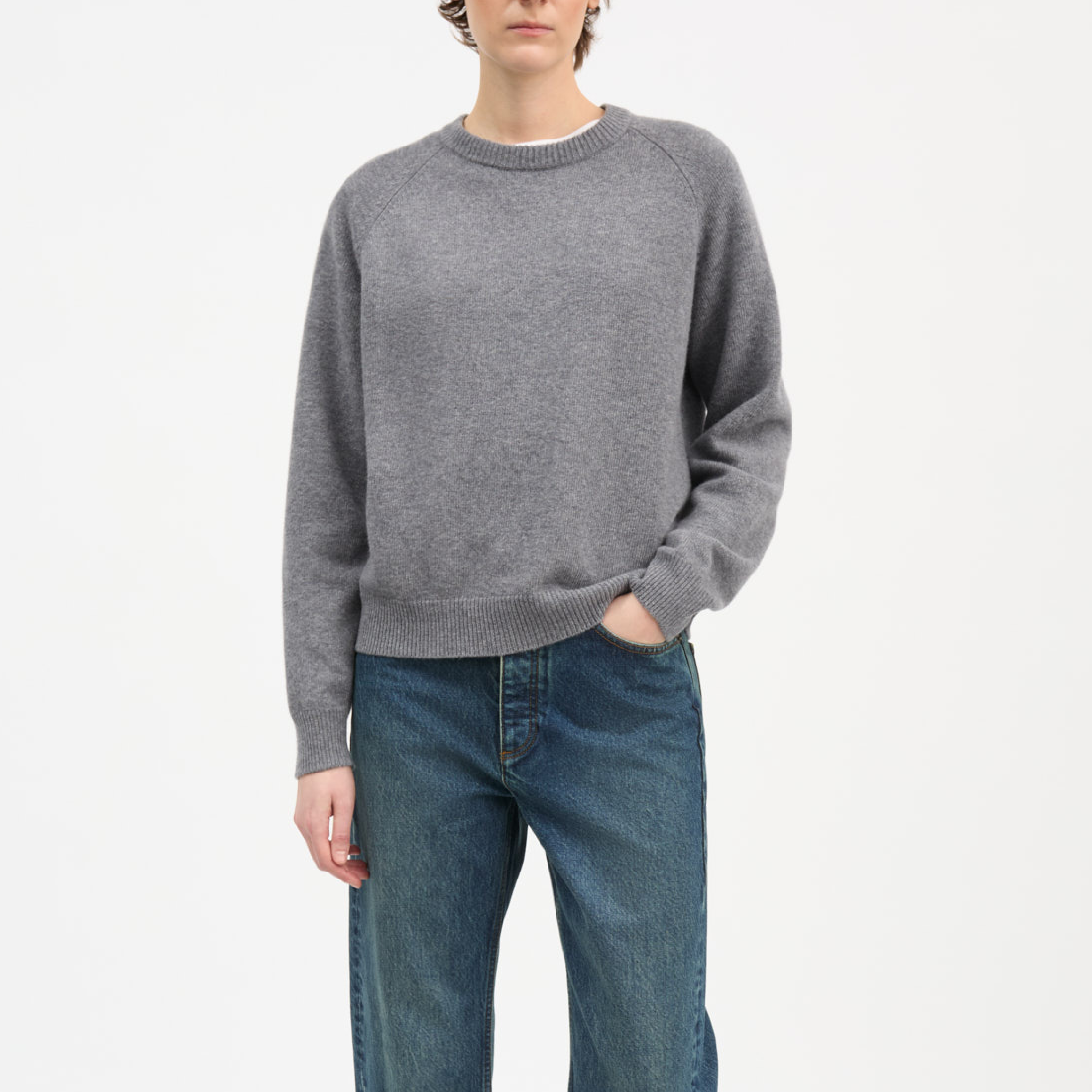 Drew O-Neck, Stone Mélange