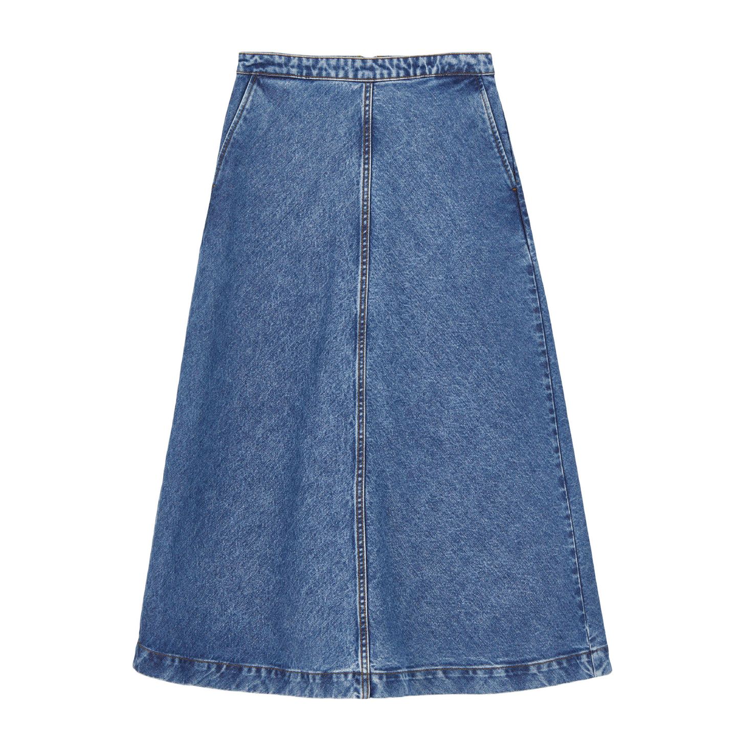 Imana Skirt, Washed Mid Blue