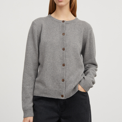 Kindred Cashmere Cardigan, Grey Melange