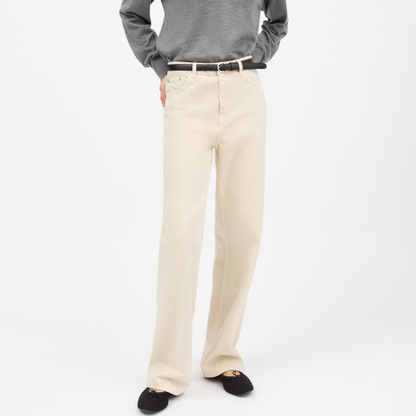 Maddy Straight Jeans, Beige