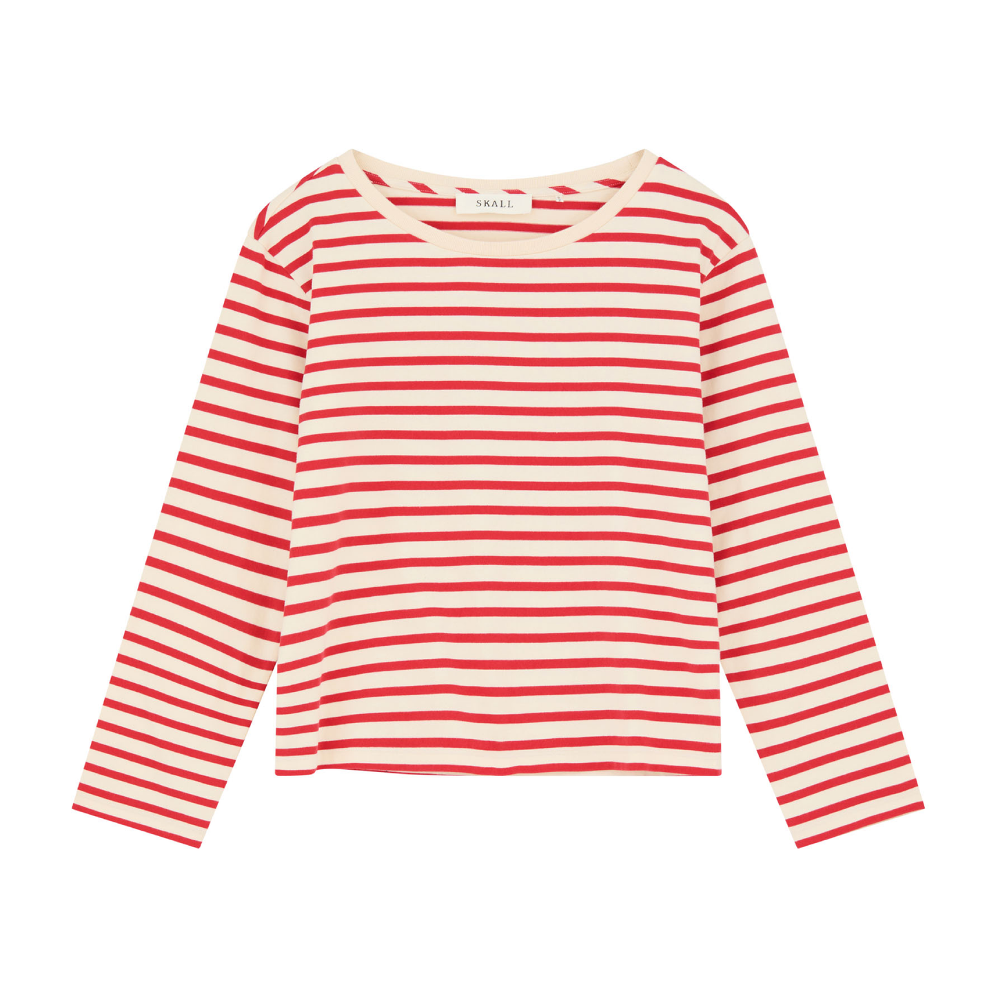 Marron Oversized Blouse, Off White/Red Stripe