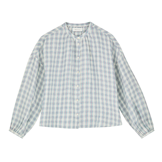 Cilla Shirt, Purple/Blue Check