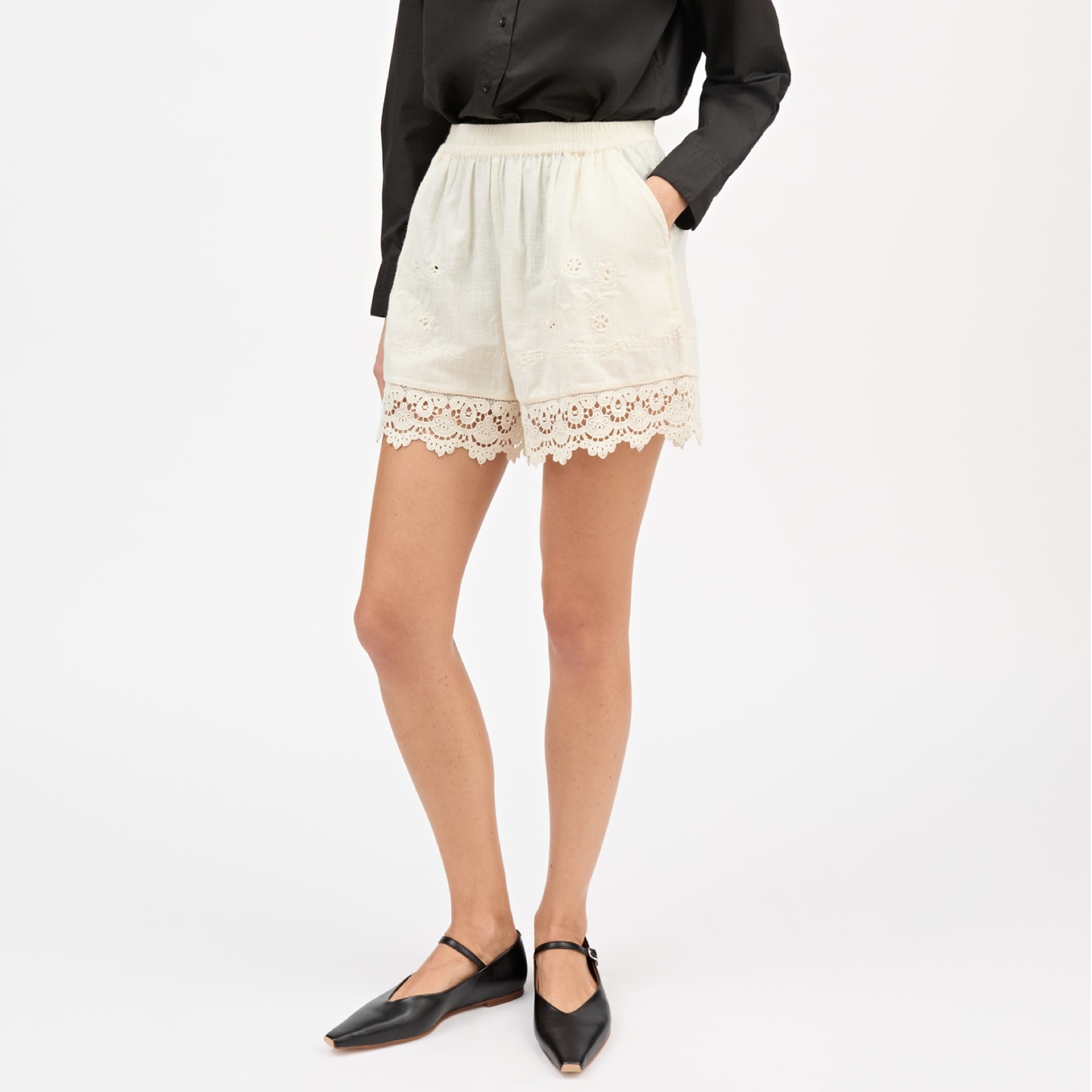 Tallulah Shorts, Antique White