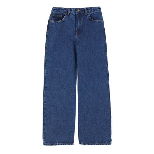 Willow Wide Leg Jeans, Mid Blue Denim