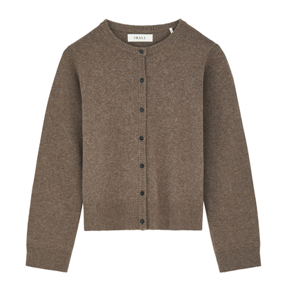 Senna Cardigan, Brown Mélange