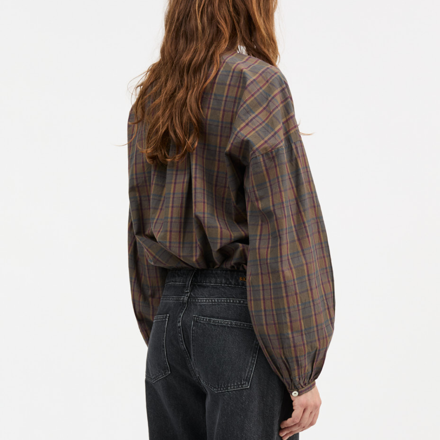 Cilla Shirt, Green/Red Check